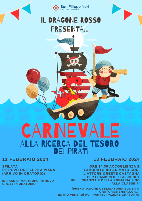 Comune Di Nembro CARNEVALE Alla Ricerca Del Tesoro Dei Pirati